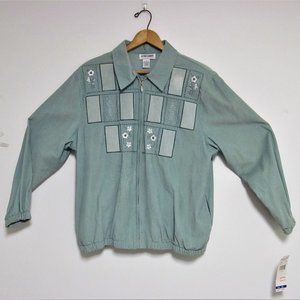 Alfred Dunner Sage Green Corduroy Jacket New